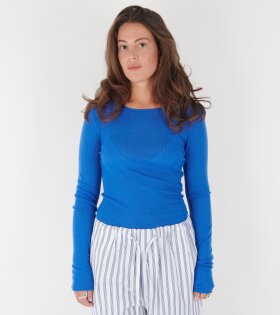 101 Wool Rib Cobalt Blue