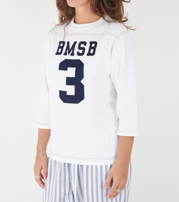 Beams Boy - Tenjiku Football 3/4 T-shirt White