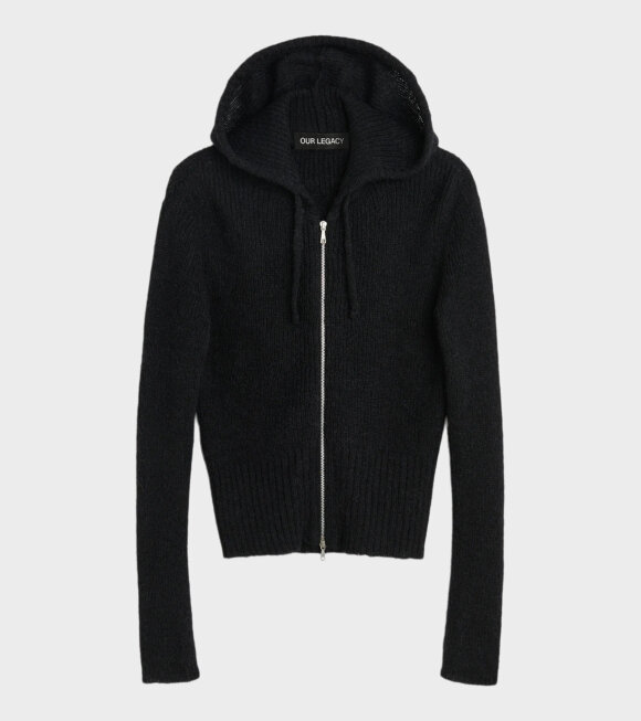 Our Legacy - Compact Hood Black Fuzzy Alpaca