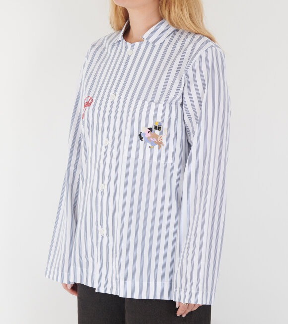 Carne Bollente - Pillow Talk Pyjama Top Stripes Blue