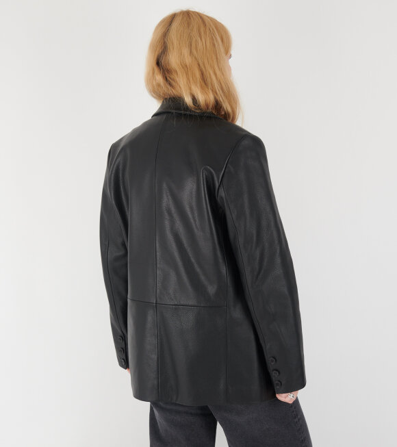 Sunflower - Leather Blazer Black