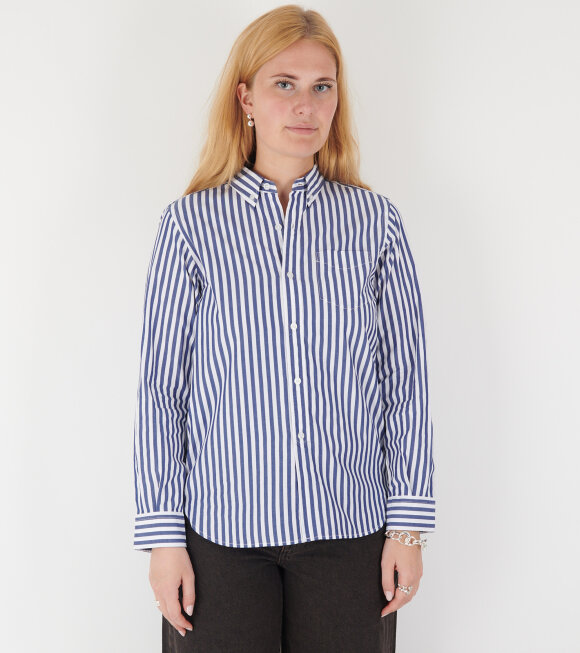 Beams Boy - London Stripe Button Down Shirt Navy