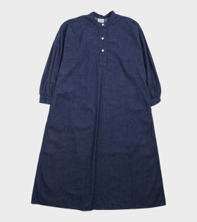 Denim Pull Over Dress Blue