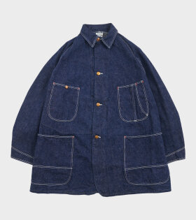 Loose Fit Denim Jacket Blue