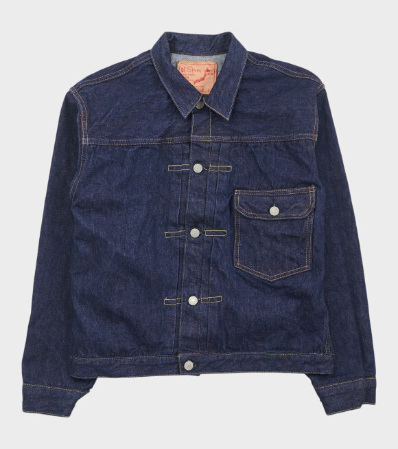 OrSlow - 40's Pleated Front Shirt Dark Denim Blue