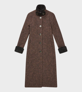 Lopu Coat Dark Brown/Black