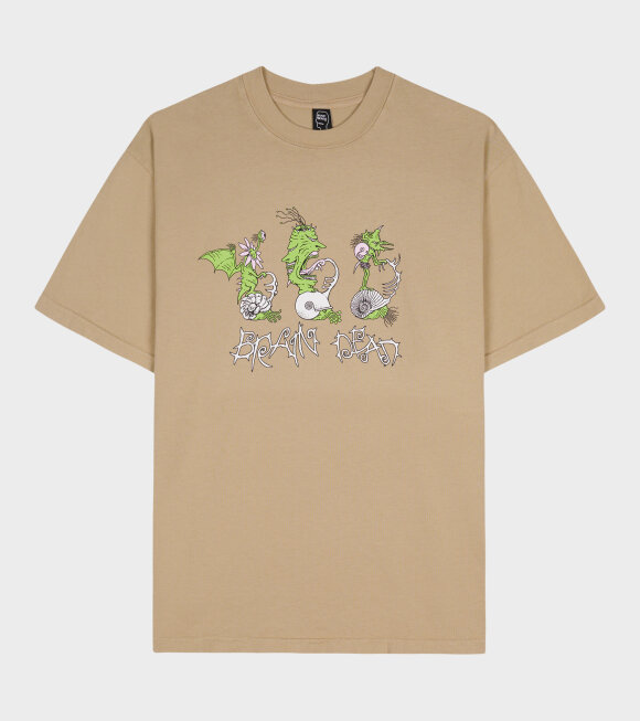 Brain Dead - Sand Scooter Freaks T-shirt Beige 