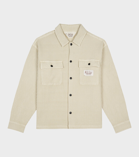 Brain Dead - Waffle Button Front Shirt Tan