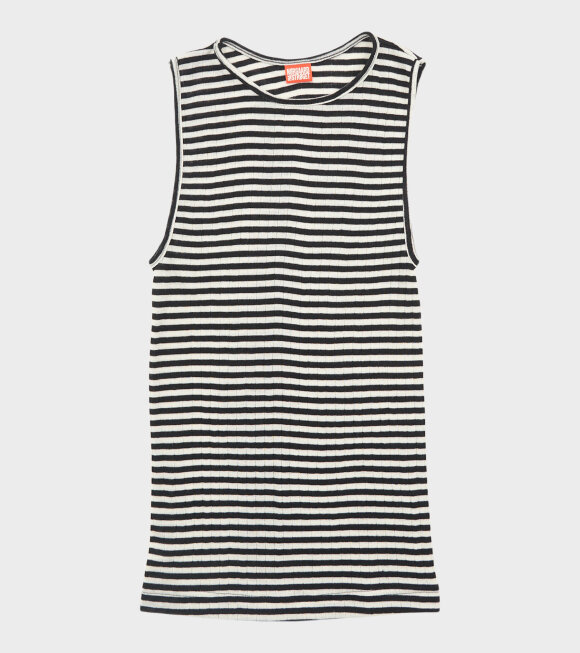 Nørgaard Paa Strøget - 101 Wool Tank Top Black/Ecru