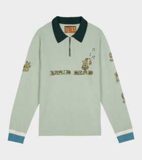 Brain Dead - Lex Half Zip Sweater Mint