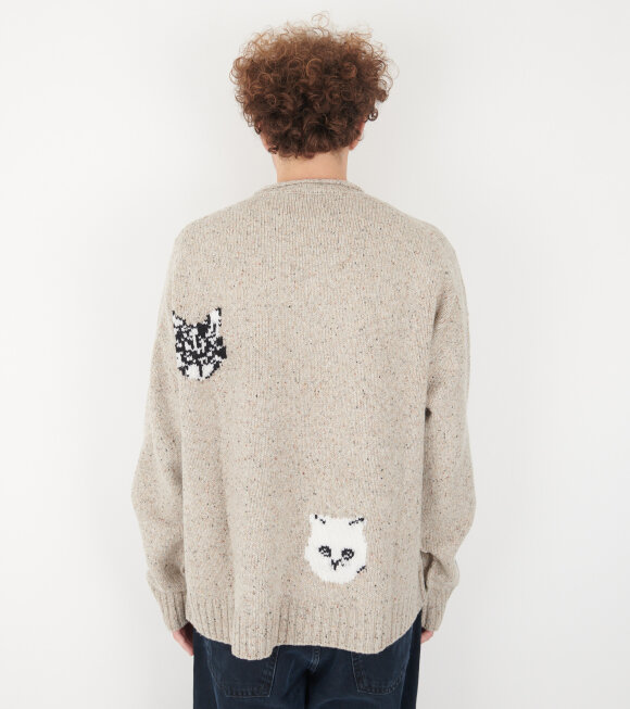 Acne Studios - Jacquard Cat Jumper Beige