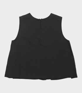 Cotton Two-Way Shirring Top Black