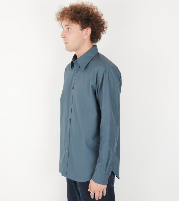 Auralee - High Count Finx OX Shirt Dark Blue