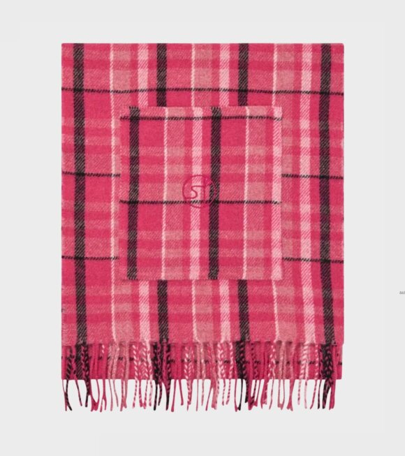 Saks Potts - Schatter Scarf Pink Check