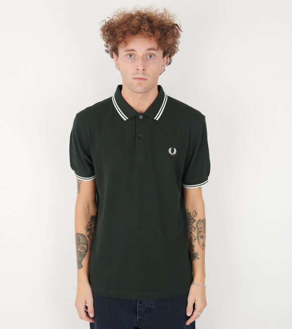 Comme des Garcons Shirt - X Fred Perry Strong Will Polo Dark Green