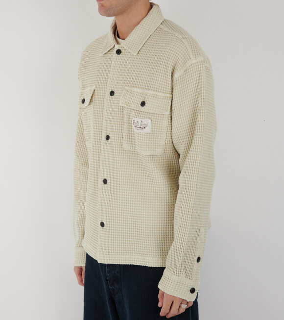 Brain Dead - Waffle Button Front Shirt Tan