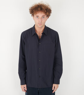 Silas Tech Poplin Shirt Dark Navy