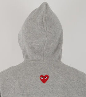 Backside Heart Hoodie Grey/Red