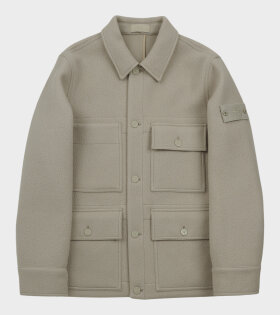 Ghost Heavy Melton Wool Jacket Light Beige