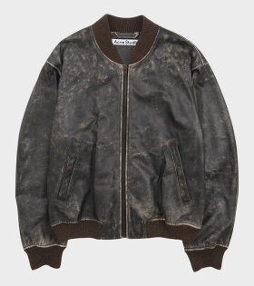 Acne Studios - Leather Bomber Jacket Vintage Black