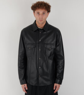 Leather Shirt Black 