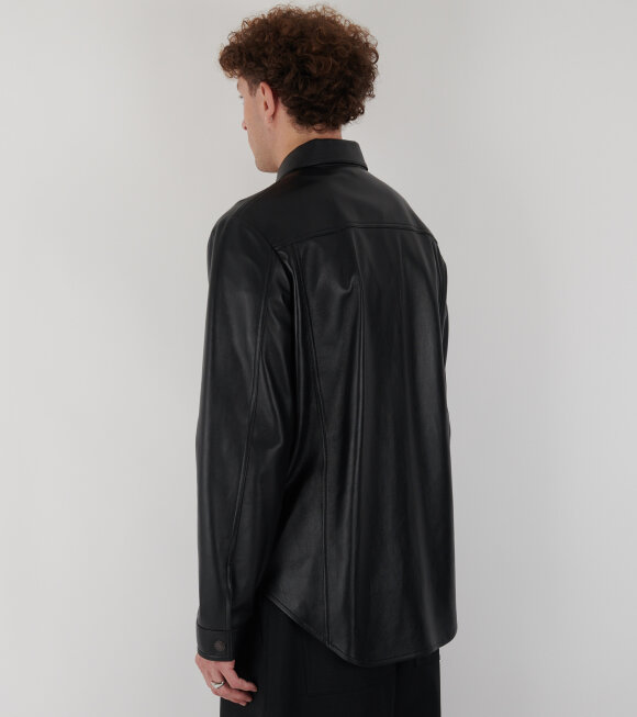 Acne Studios - Leather Shirt Black