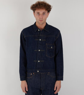 40's Pleated Front Shirt Dark Denim Blue