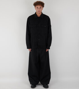 Ghost Performance Twill Wool Overshirt Black