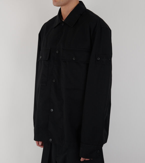 Stone Island - Ghost Performance Twill Wool Overshirt Black