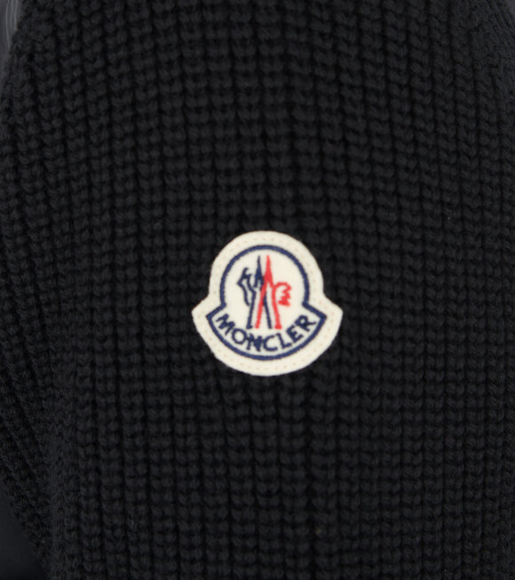 Moncler - Padded Wool Zip-up Hoodie Black