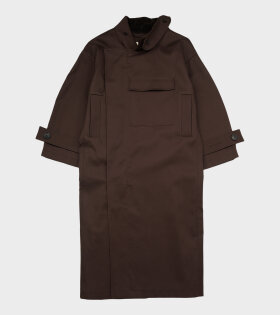 Water Resistant Coat Dark Brown 