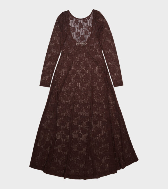 Mr. Larkin - Greta Dress Deep Mahogany