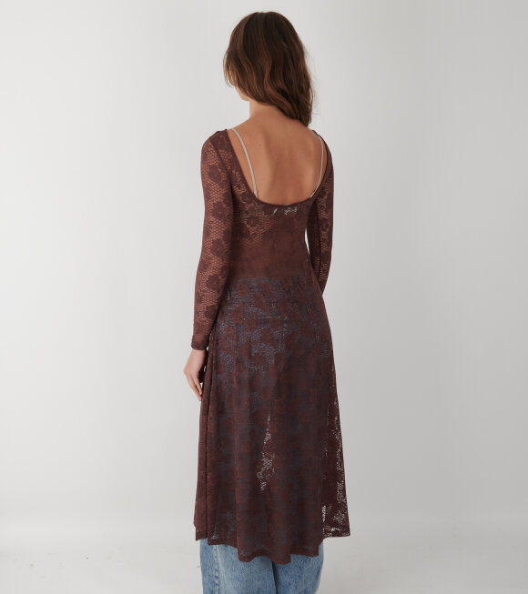 Mr. Larkin - Greta Dress Deep Mahogany