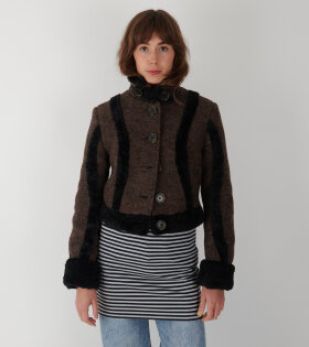 Puff Jacket Dark Brown/Black