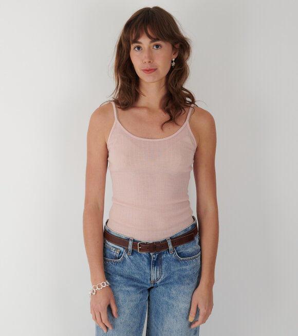 Nørgaard Paa Strøget - 101 Wool Strap Top Rose