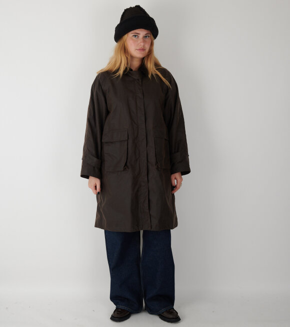 AF Agger - Oilskin Long Coat Brown