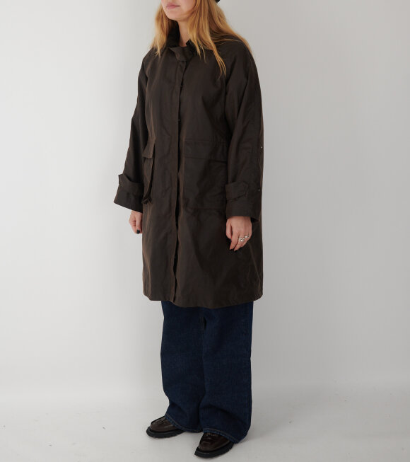 AF Agger - Oilskin Long Coat Brown