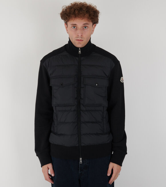 Moncler - Felpa Padded Cardigan Black