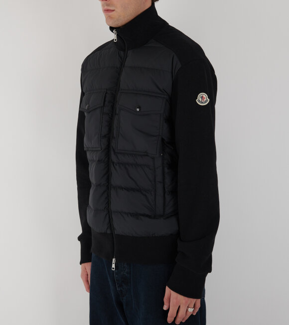 Moncler - Felpa Padded Cardigan Black