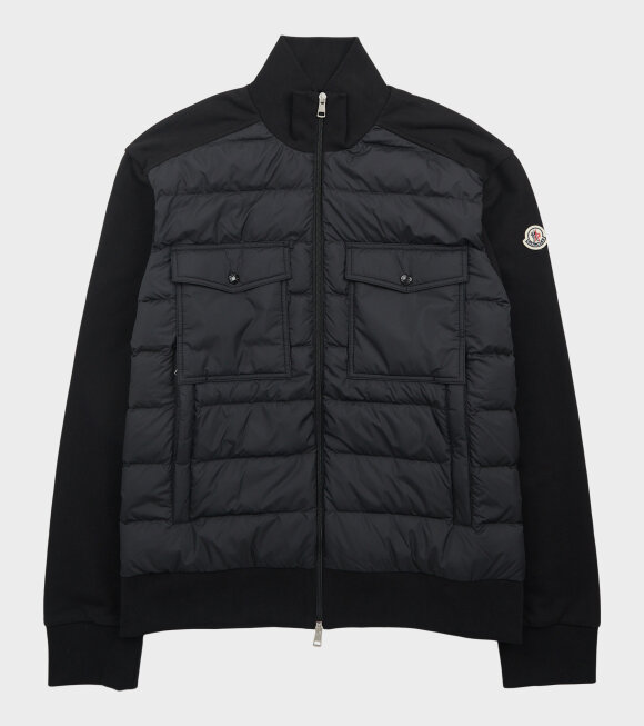 Moncler - Felpa Aperta Con Zip Jacket Black