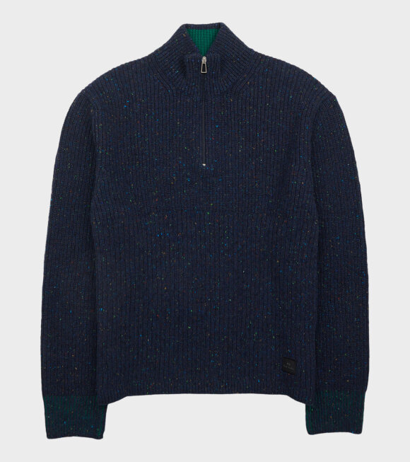 Paul Smith - Sweater Zip Neck Blue Mix