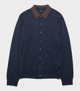 Paul Smith - Cardigan Button Thru Navy/Brown 