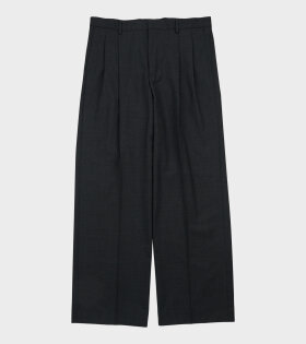 Wide Pleated Trousers Antracite