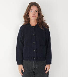 Cobe Wool Cardigan Black/Blue