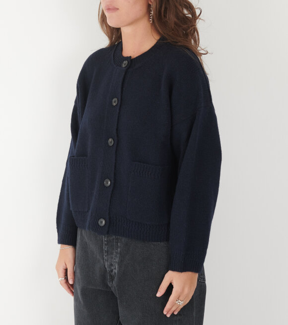 Aiayu - Cobe Wool Cardigan Black/Blue