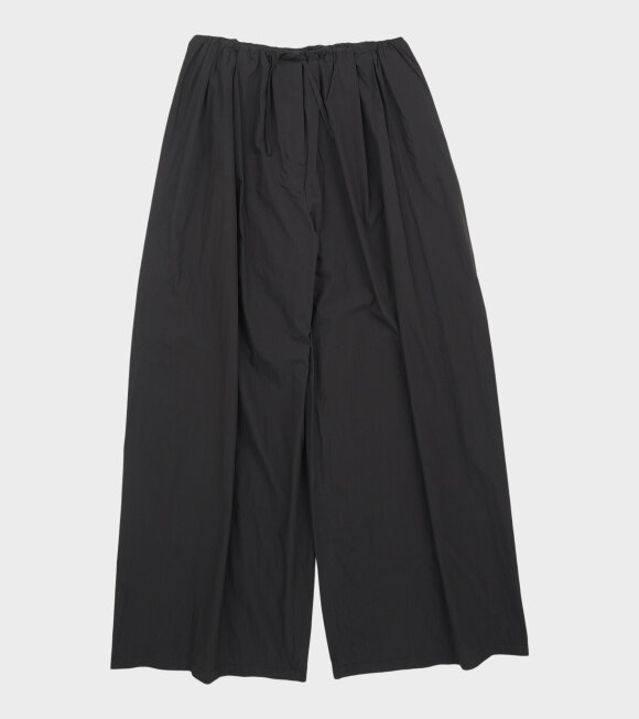 Amomento - Cotton Banding Wide Pants Black