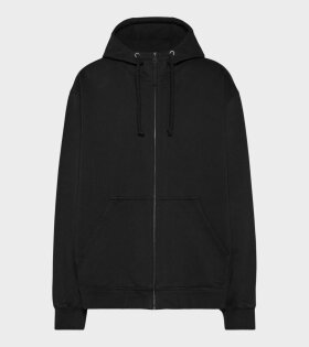 Embroidered Logo Hoodie Black