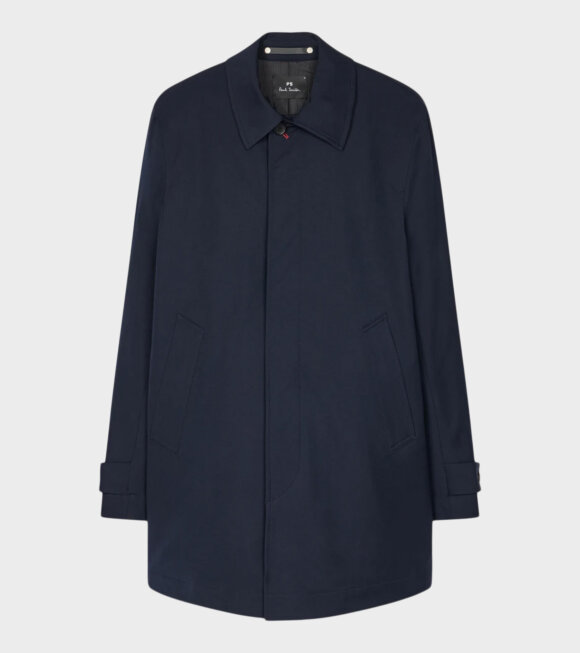 Paul Smith - Check Collar Coat Dark Navy