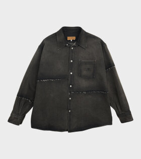 MM6 Maison Margiela - Long-sleeved Denim Shirt Grey 