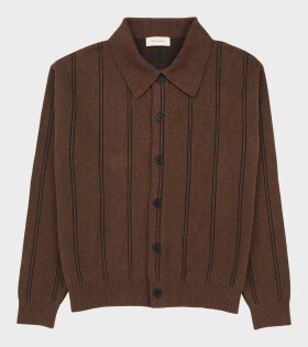 Formal Cardigan Light Brown Stripe